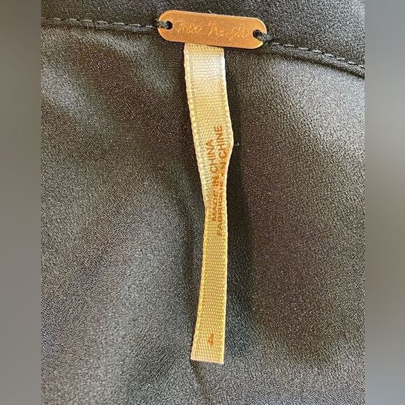 Free People black lace and fringe flapper roaring 1920s swing skirt 4. NWT - Picture 7 of 11